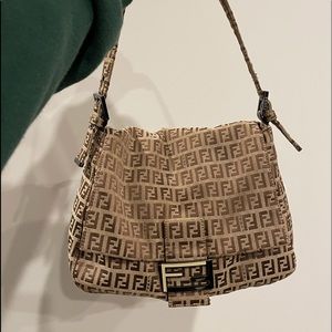SOLD. Fendi Zucchino Mama Baguette